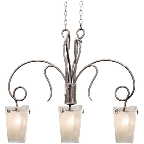 Tribecca 3 Light 37 inch Pearl Silver Island Light Ceiling Light in ANTQ