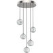 Marni Multi Pendant Ceiling Light in Polished Nickel