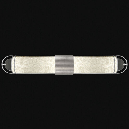 Bond 2 Light 35.3 inch Silver Bath Vanity Light Wall Light in Bahama Sand Studio Glass