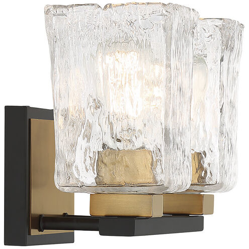 Sidney 2 Light 14.75 inch Black with Warm Brass Accents Bathroom Vanity Light Wall Light