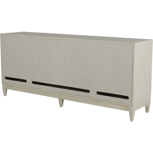 Tilden Cerused White / Antique Bronze / Antique Mirror Cabinet