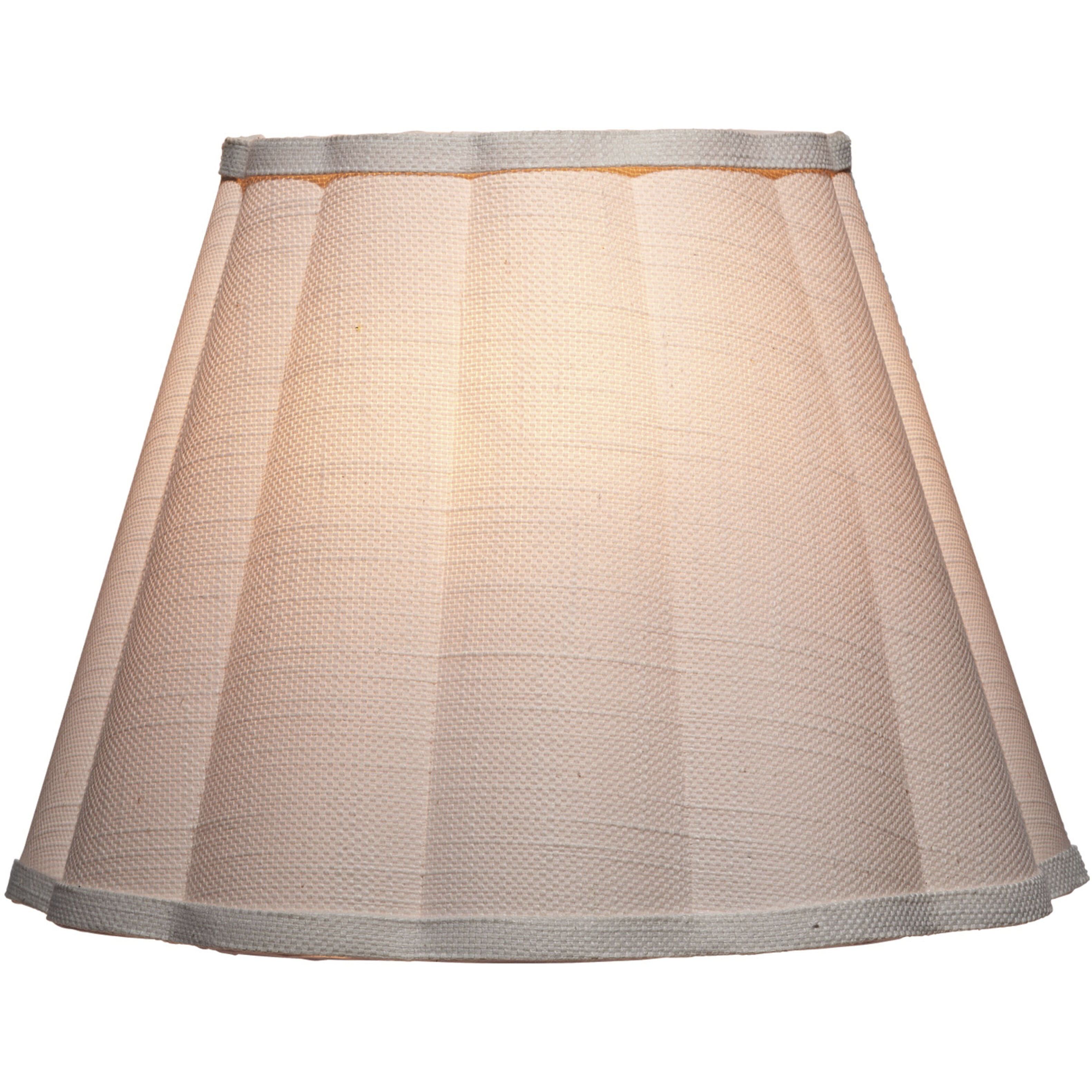 Scalloped Wall Sconce Wall Light in White Linen