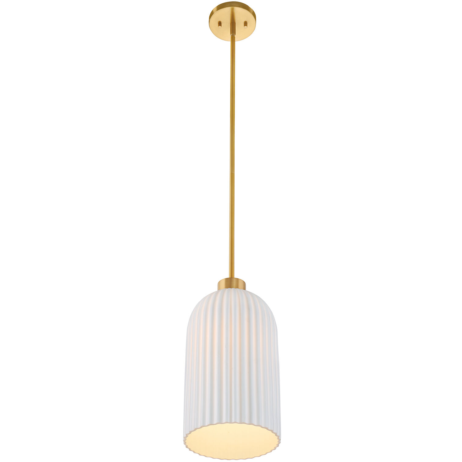 Isla Blanca 1 Light 8 inch Warm Brass Pendant Ceiling Light