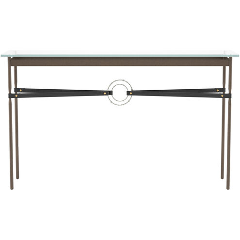 Equus 54 X 14 inch Ink and Sterling Console Table in Leather Black