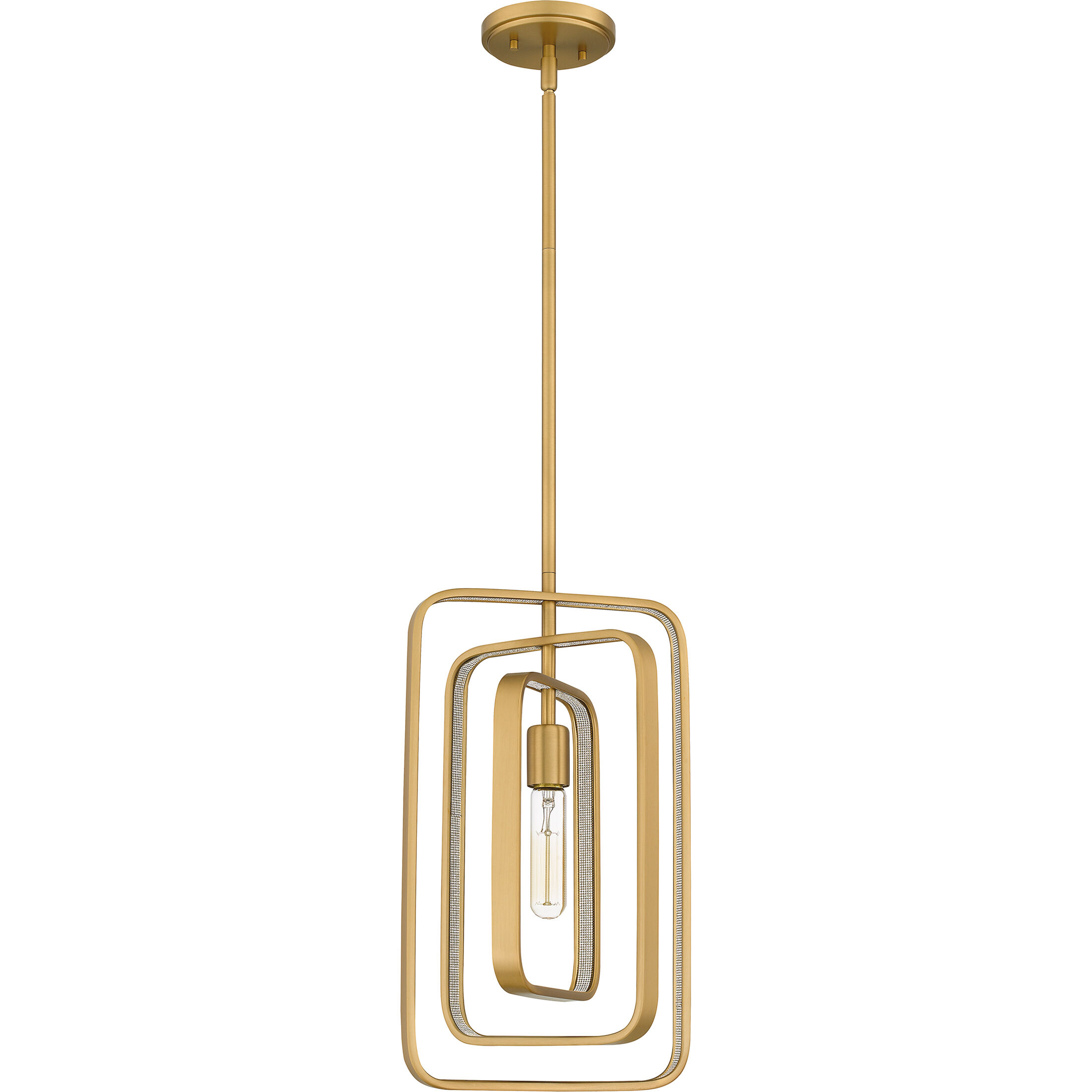 Dupree 1 Light 10 inch Brushed Weathered Brass Mini Pendant Ceiling Light
