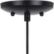 Milano LED 4.75 inch Matte Black Mini Pendant Ceiling Light in Terra Tide Glass