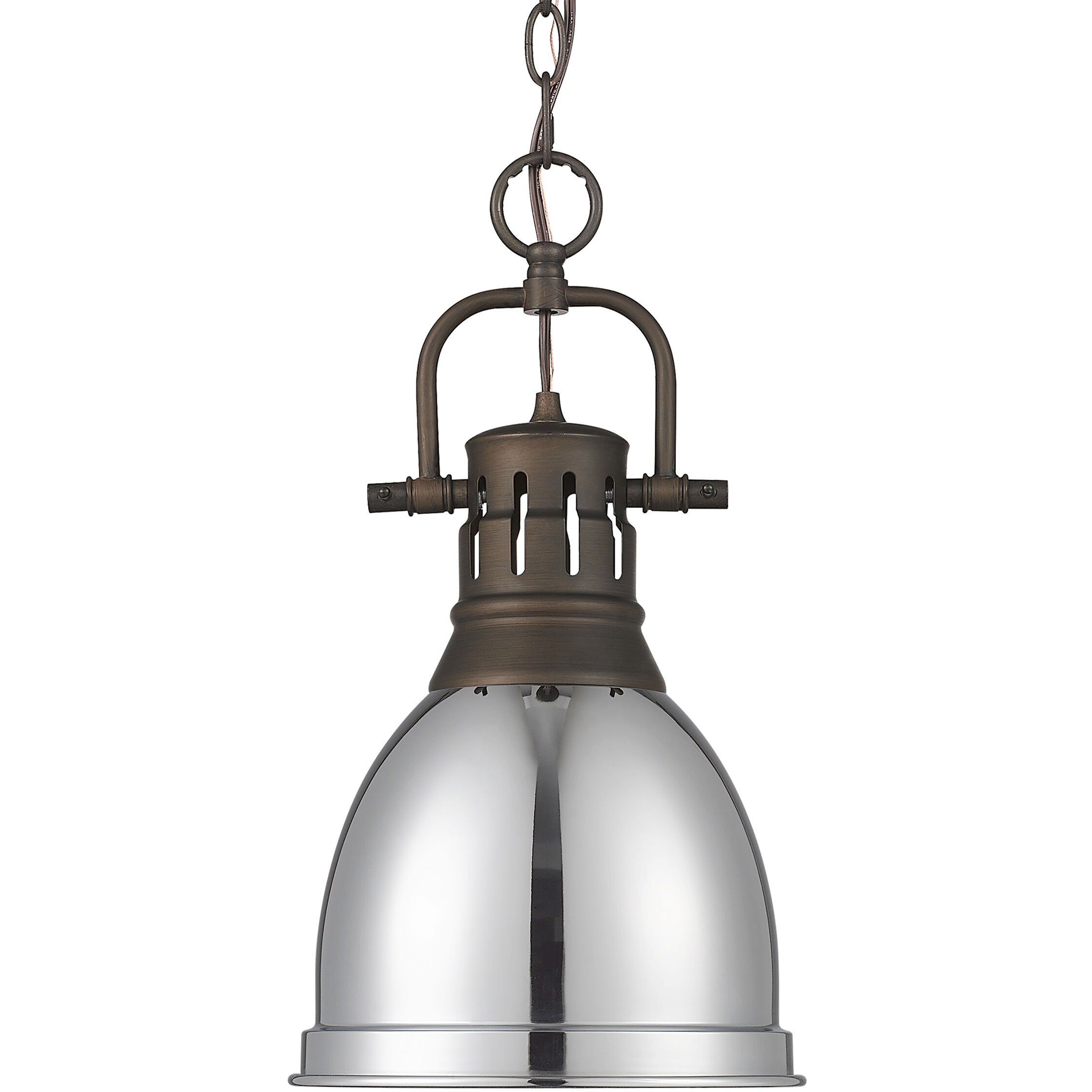 Yep Duncan 1 Light 8.88 inch Rubbed Bronze Pendant Ceiling Light in Chrome, Small