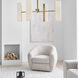 Drew & Jonathan Capalino 8 Light 30 inch Satin Brass Chandelier Ceiling Light