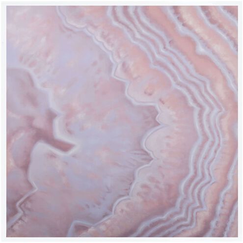 Blush Agate Pink with White Framed Wall Art, The Earth Beneath My Feet