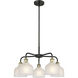 Dayton 5 Light 23.5 inch Black Antique Brass Chandelier Ceiling Light in White