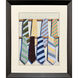 Hanging Ties Multi and Blue and Green and Yellow Framed Art