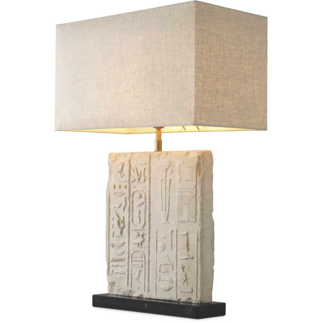 Hathor 30.71 inch 40 watt Sandstone with Brushed Brass Table Lamp Portable Light