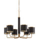 Quinn 6 Light 29.38 inch Satin Brass Chandelier Ceiling Light
