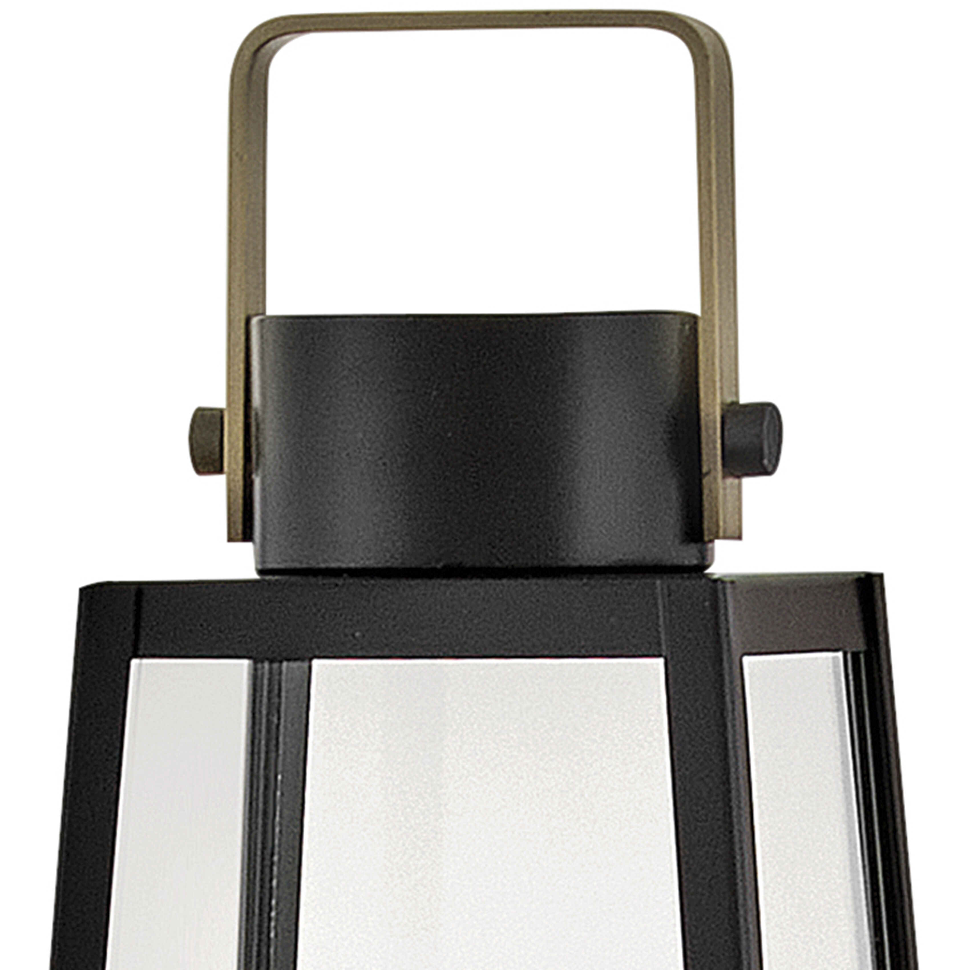 Hugh 1 Light 22 inch Black with Burnished Bronze Outdoor Post Mount