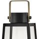 Hugh 1 Light 22 inch Black with Burnished Bronze Outdoor Post Mount