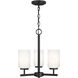 Oslo 3 Light 15 inch Midnight Black Chandelier Ceiling Light