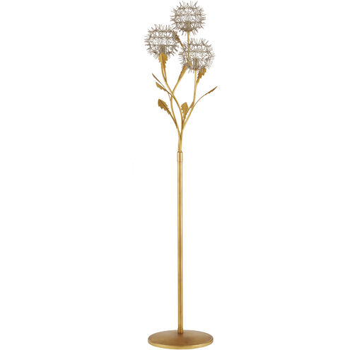 Dandelion 71.25 inch 60.00 watt Silver and Contemporary Gold Leaf Floor Lamp Portable Light