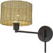 Weavington 15.5 inch 40 watt Bronze Swing Arm Wall Lamp Wall Light