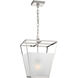 Ray Booth Illume LED 18 inch Polished Nickel Lantern Pendant Ceiling Light in Frosted Glass