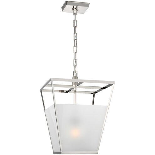 Ray Booth Illume LED 18 inch Polished Nickel Lantern Pendant Ceiling Light in Frosted Glass
