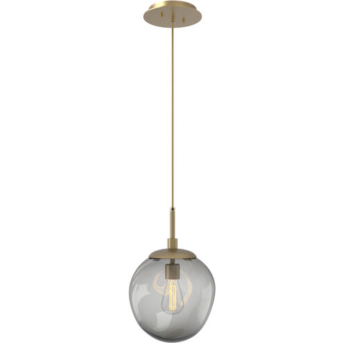 Aster Incandescent 1 Light 10 inch Gilded Brass Pendant Ceiling Light in Smoke Aster