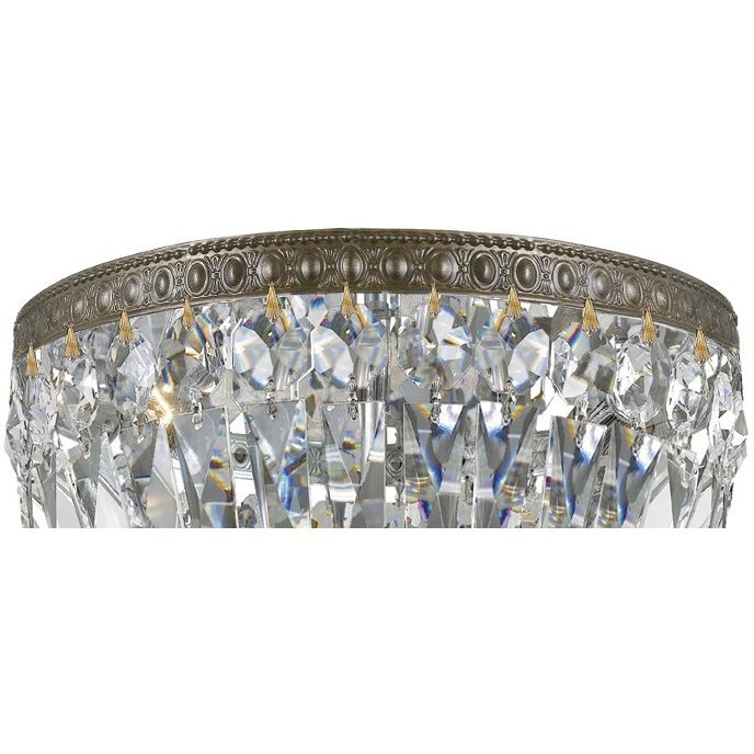 Everett 3 Light 12 inch Bronze Flush Ceiling Light