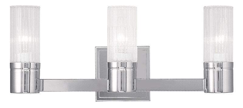Midtown 3 Light 18 inch Polished Chrome Bath Vanity Wall Light