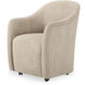 Drava Beige Rolling Dining Chair
