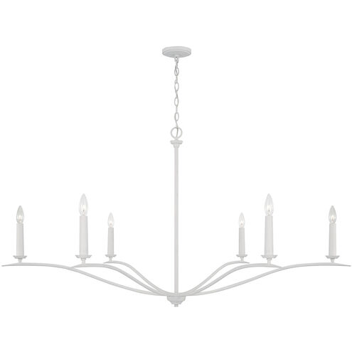 Grady 6 Light 57 inch Textured White Chandelier Ceiling Light