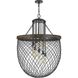 Marion 9 Light 32 inch Bronze with Wood Chandelier Ceiling Light