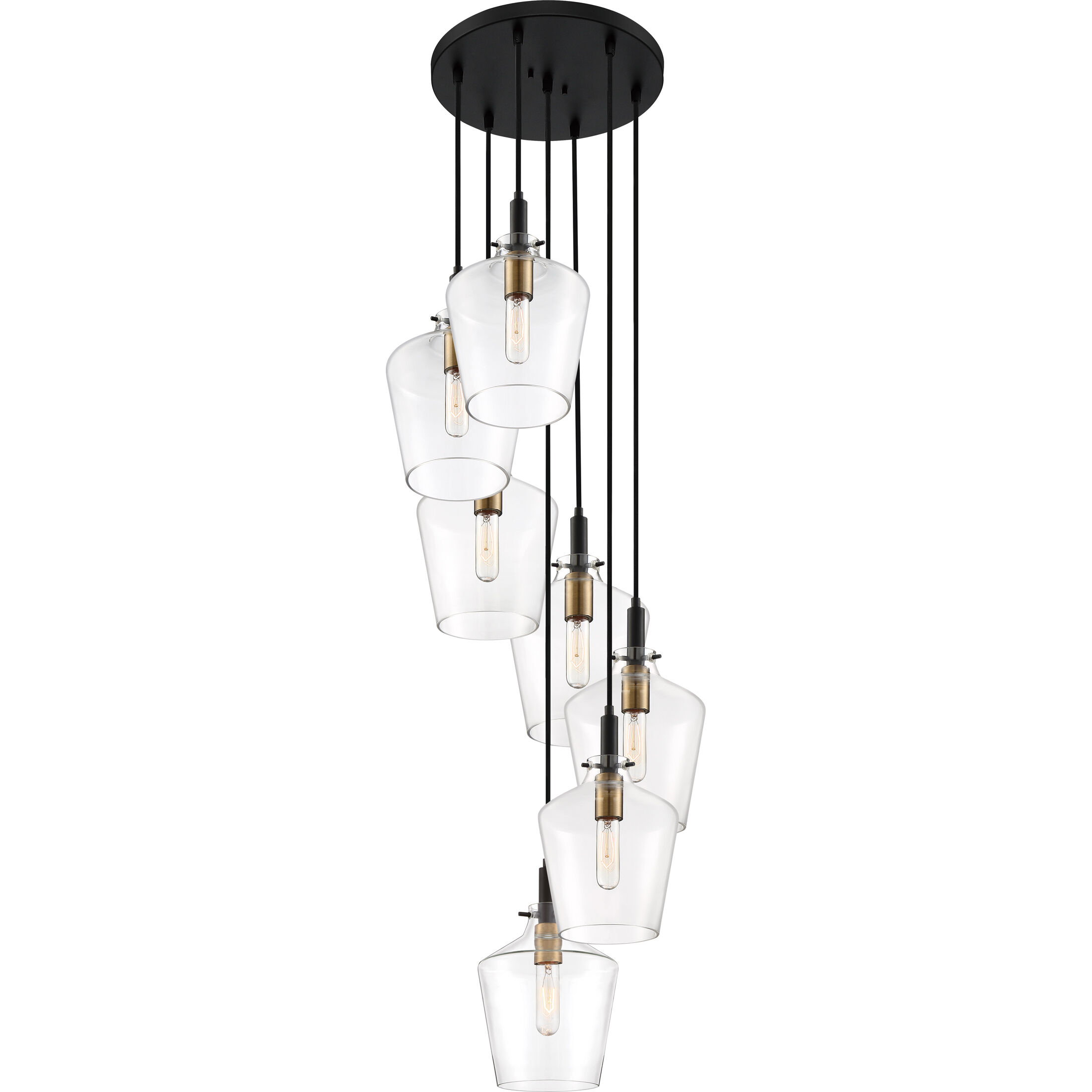 June 7 Light 19.5 inch Earth Black Pendant Ceiling Light