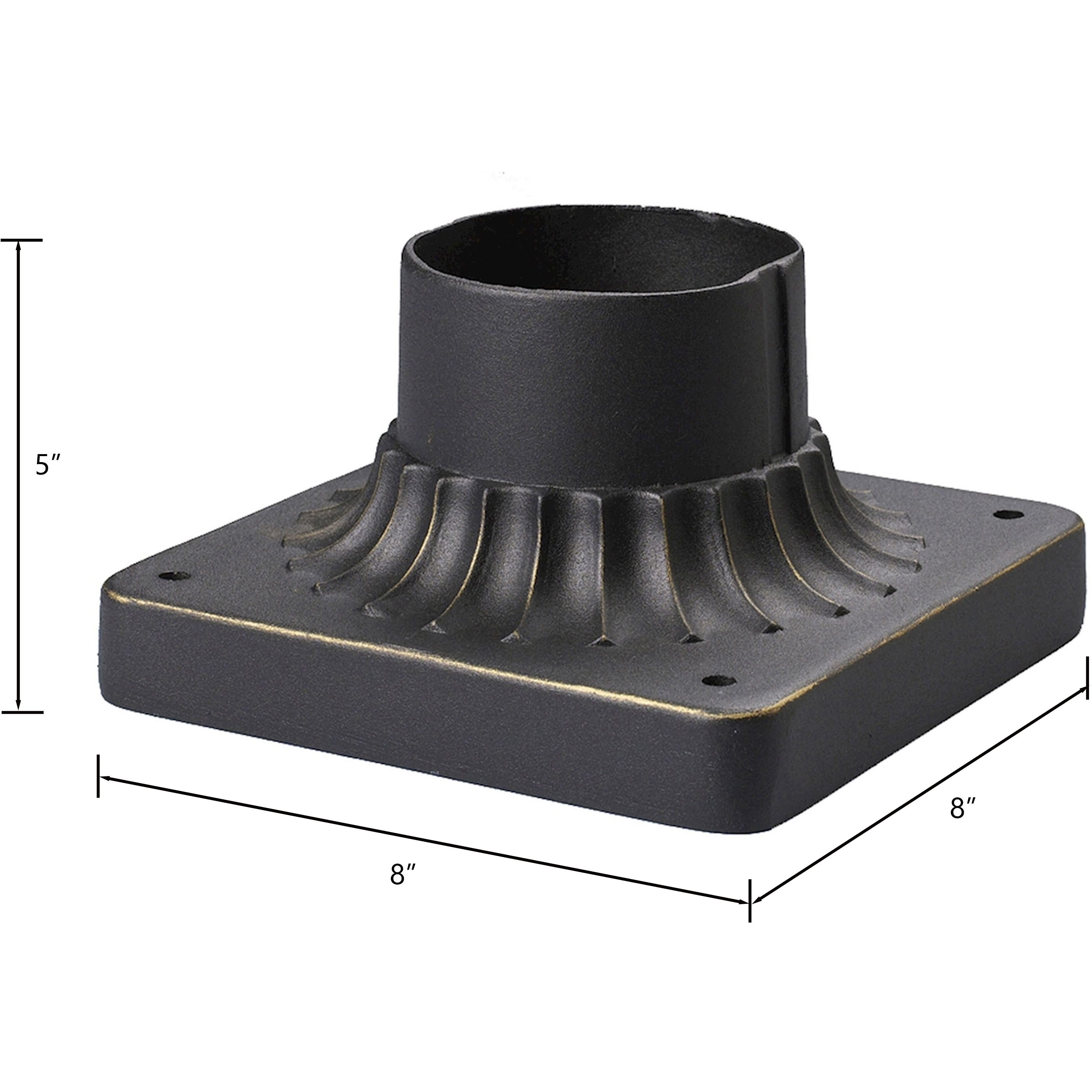 Outdoor Accessories 8 inch Weathered Charcoal Outdoor Pier Mount