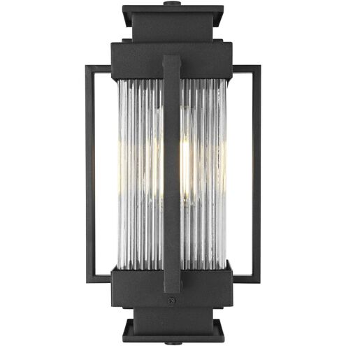 Harlan 1 Light 14 inch Black Outdoor Wall Sconce