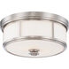 ML 5 Light 20 inch Brushed Nickel Flush Mount Ceiling Light