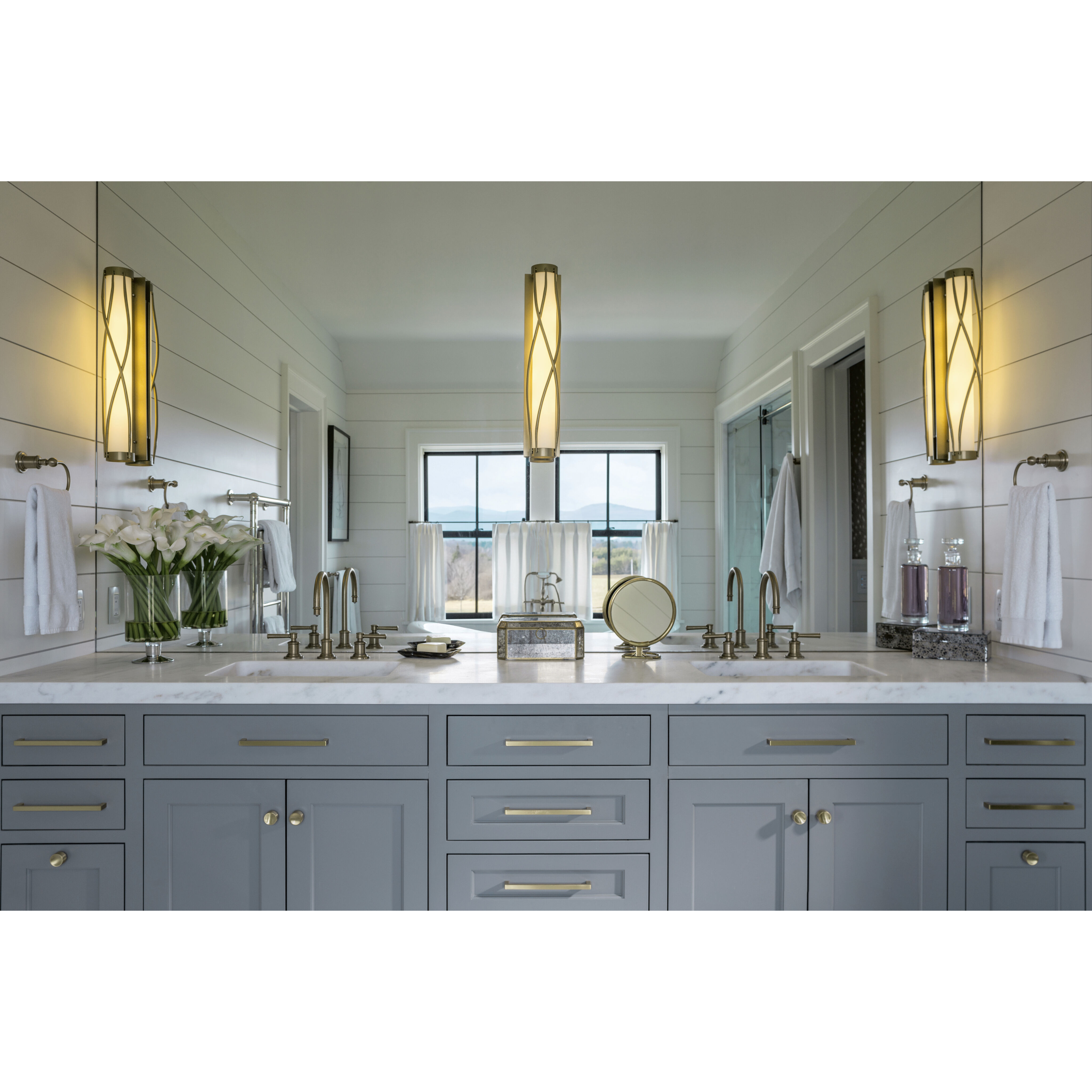 Twine 4 Light 4.5 inch Modern Brass Sconce Wall Light