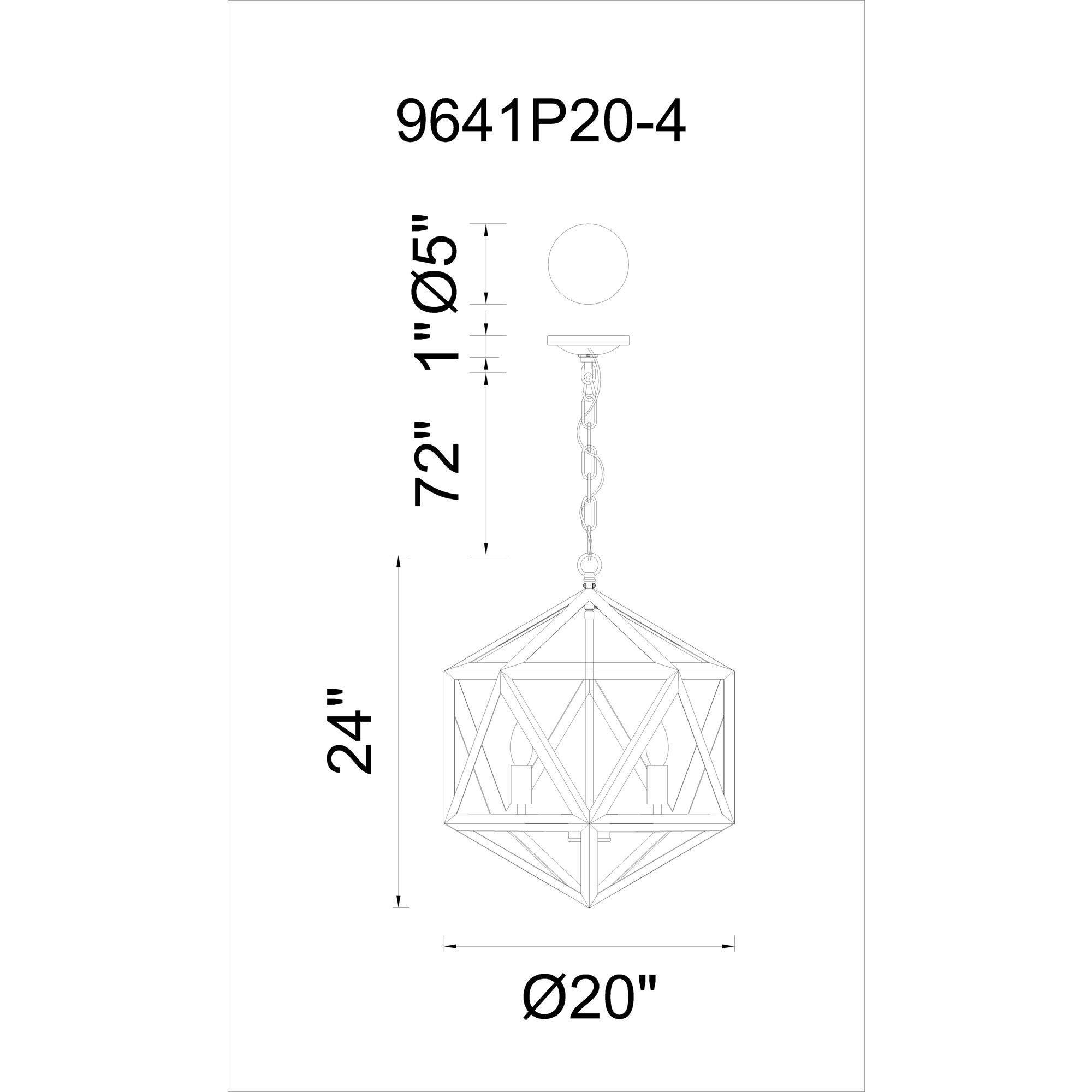 Amazon 4 Light 20 inch Black Up Pendant Ceiling Light