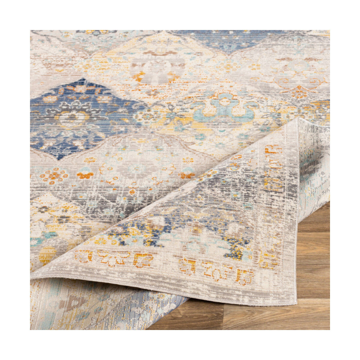 Dublin 123 X 33 inch White/Aqua/Charcoal/Burnt Orange/Saffron Rugs