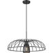 Valencia 1 Light 24 inch Matte Black Pendant Ceiling Light