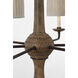 Thomas O'Brien Suzanna LED 38 inch Vintage Oak and Aged Iron Chandelier Ceiling Light