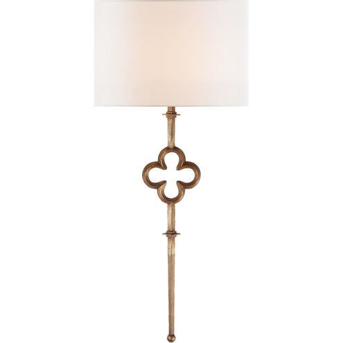 Suzanne Kasler Quatrefoil 1 Light 14.5 inch Gilded Iron Tail Sconce Wall Light