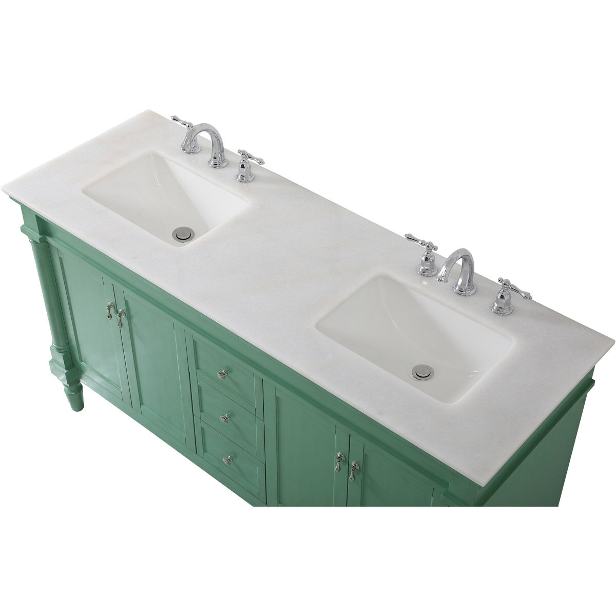 Lexington 60 X 22 X 35 inch Vintage Mint Vanity Sink Set