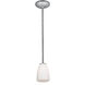 Sherry LED 5 inch Brushed Steel Pendant Ceiling Light in Opal