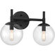 Auresa 2 Light 16 inch Coal Bath Vanity Wall Light