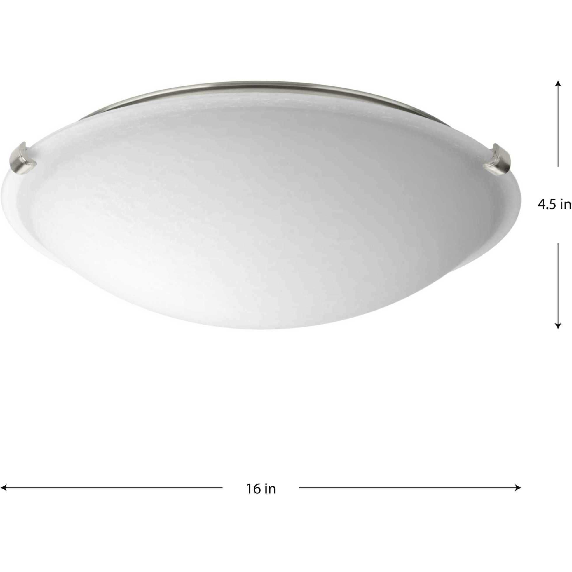LED Dome LED 16 inch Brushed Nickel Flush Mount Ceiling Light, Progress LED