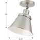 Hinton 1 Light 8 inch Brushed Nickel Flush Mount Ceiling Light