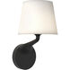 Millie 1 Light 7.28 inch Matte Black Bathroom Wall Light