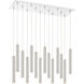 Forest LED 9.75 inch Chrome Chandelier Ceiling Light in Brushed Nickel Steel, 37, 14