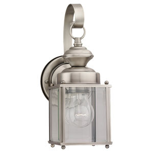Jamestowne 1 Light 11.25 inch Antique Brushed Nickel Outdoor Wall Lantern, Small