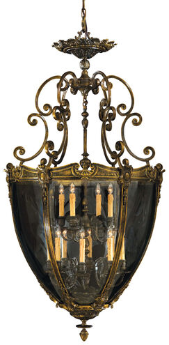 Metropolitan Collection 12 Light 29.5 inch Oxide Brass Foyer Pendant Ceiling Light, Vintage