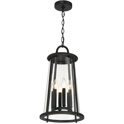 Daulle 6 Light 12 inch Satin Black Outdoor Pendant